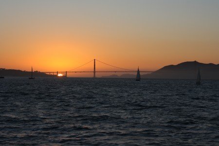 golden gate bridge sunset