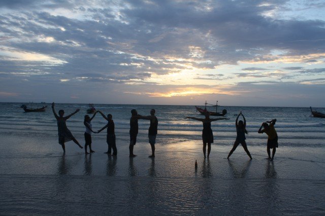Having a great time with some awesome travel friends in Koh Tao