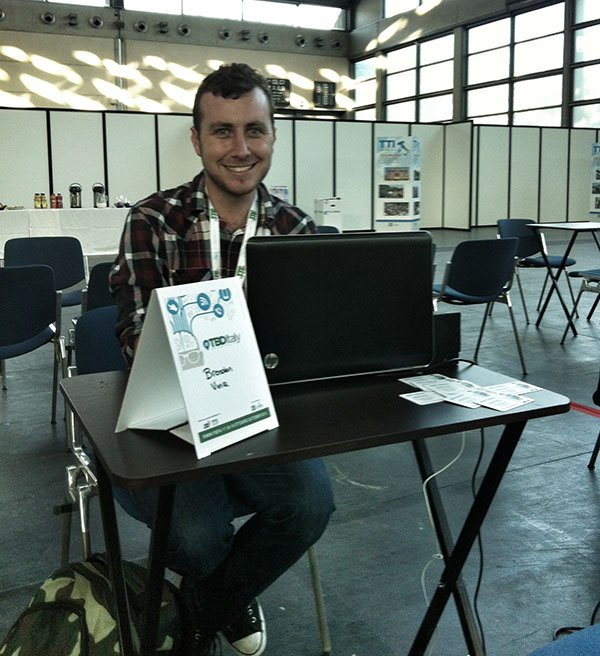 Me at travel blogging conference Italy